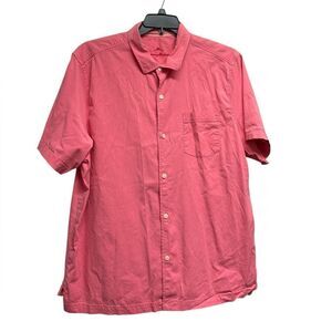 Tommy Bahama Pink Silk Blend Button Down Shirt Size XXL
